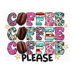 coffee please png, coffee png, western png, please, coffee png, coffee please png, leopard,hand drawing,digital download