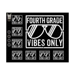 school vibes svg, back to school svg bundle, kindergarten vibes svg, 1st day of school svg, back to school, teacherlife