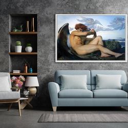 fallen angel wall art, alexandre cabanel, fallen angel , huge canvas home decor, alexandre cabanel art