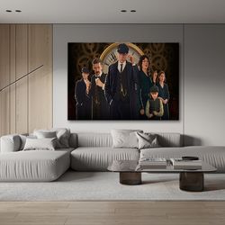 tommy shelby peaky blinders canvas wall art, shelby office decor, movie , tv series art, thomas shelby canvas paintin