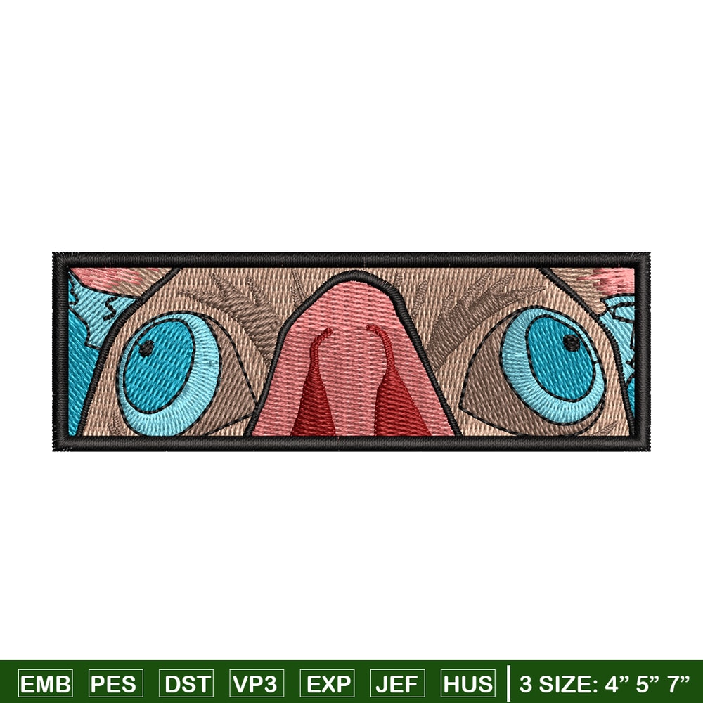 Inosuke mask embroidery design, Inosuke embroidery, Anime design, Embroidery shirt, Embroidery file,Digital download.jpg