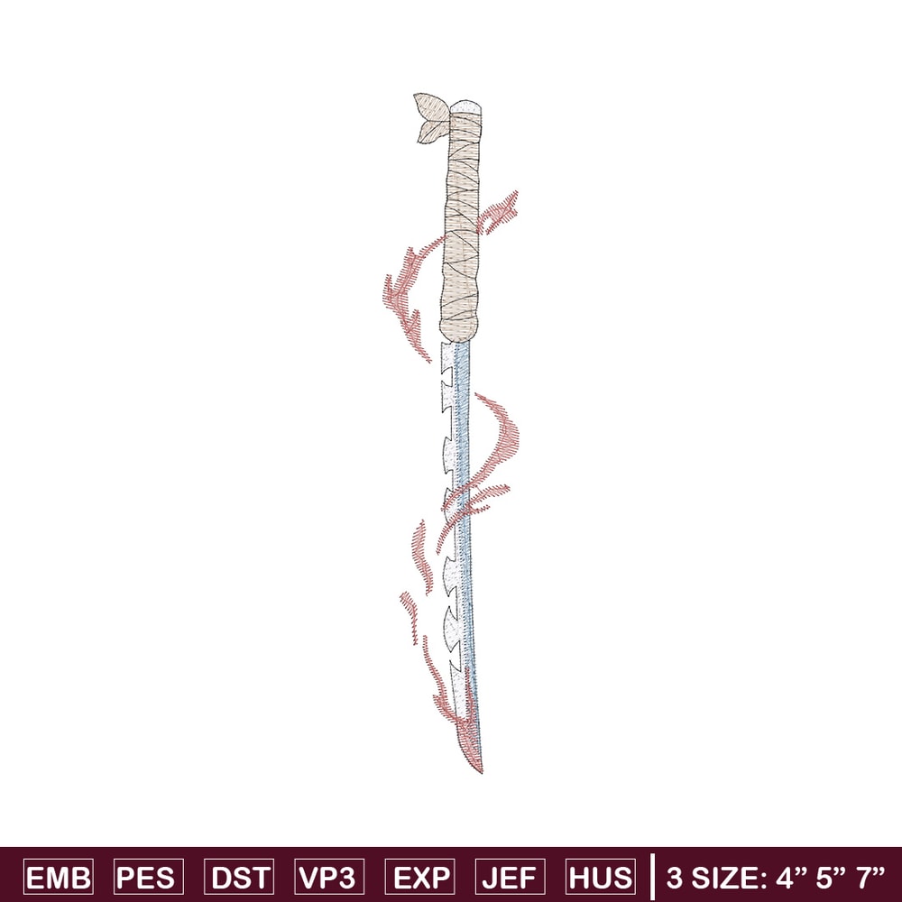 Inosuke sword embroidery design, Inosuke embroidery, Anime design, Embroidery shirt, Embroidery file,Digital download.jpg