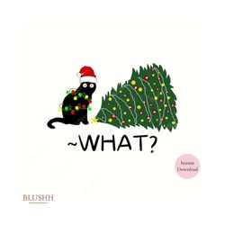 black christmas cat svg png | what funny cat sublimation | christmas tree | christmas pets | animal funny prints | what