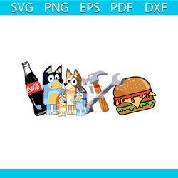 busy doing dad stuff png, bluey father's day png, doing dad stuff png, blue dog dad png, blue dog svg, blue papa, digita