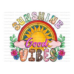 sunshine and good vibes png sublimation design download, summer vibes png, beach png, summer png, palm png, sublimate de