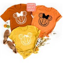funny pumpkin face, disney halloween shirt, disney couple pumpkin tee, minnie pumpkin face, mickey pumpkin face, hallowe