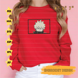 custom anime embroidery designs, machine embroidery files, instant download, embroidery machine design