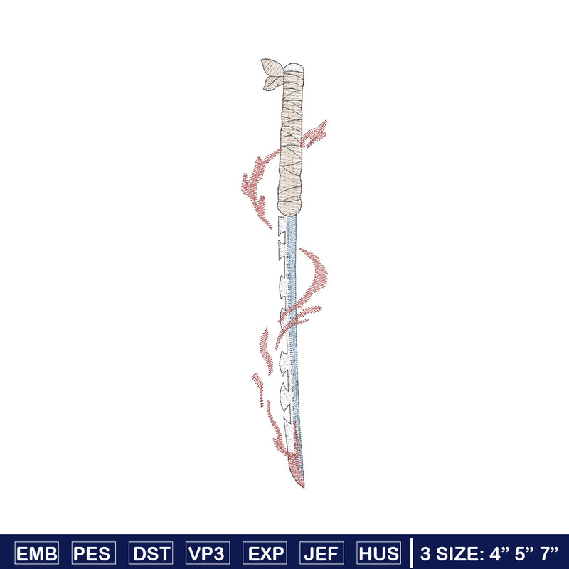 Inosuke sword embroidery design, Inosuke embroidery, Anime design, Embroidery shirt, Embroidery file,Digital download.jpg