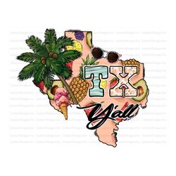 summer texas y'all png file, hello summer, summer design, texas design, summer png, texas y'all, digital download,sublim