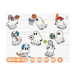 cute ghost svg | cute sport ghost svg bundle | boo svg | cute halloween svg | ghost clipart | ghost silhouette | ghost c
