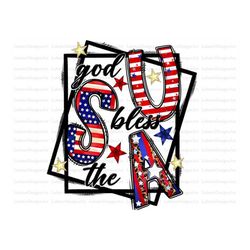 god bless the usa png, 4th of july png, happy 4th of july, american flag, turquoise, cowhide, america, digital download,