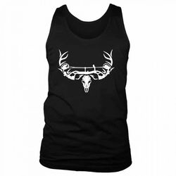 archery bow hunting deer skull men&8217s tank top