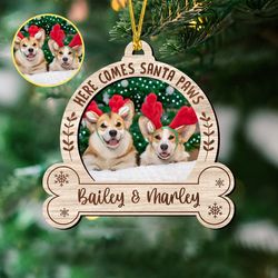 Custom Pet Ornament, Custom Photo Ornament, Custom Dog Christmas Ornament