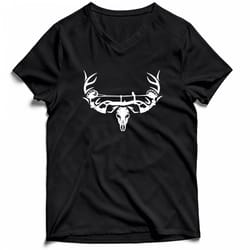 archery bow hunting deer skull men&8217s v-neck tee t-shirt