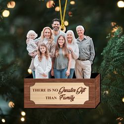 Custom Photo Ornament, Custom Family Ornament, There Is No Greater Gift Than Family