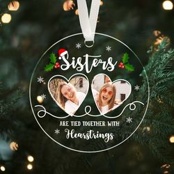 Custom Sisters Ornament, Custom Photo Ornament, Sisters Christmas Ornament