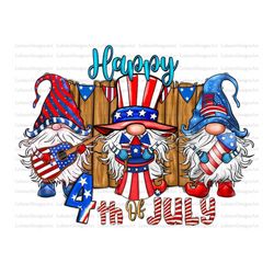 happy 4th of july with gnome png sublimation design download, 4th of july png, gnomies png,patriotic gnomes png, sublima