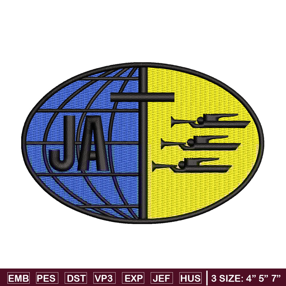 Ja logo embroidery design, Logo embroidery, Embroidery file, Embroidery shirt, Emb design, Digital download.jpg