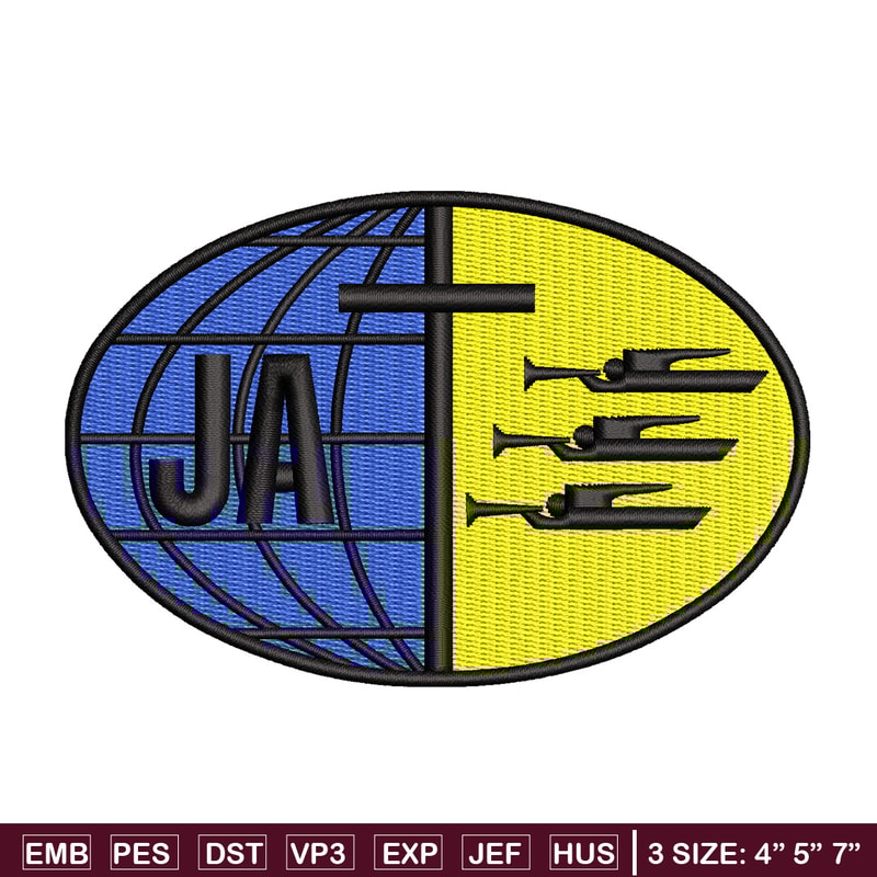 Ja logo embroidery design, Logo embroidery, Embroidery file, Embroidery shirt, Emb design, Digital download.jpg