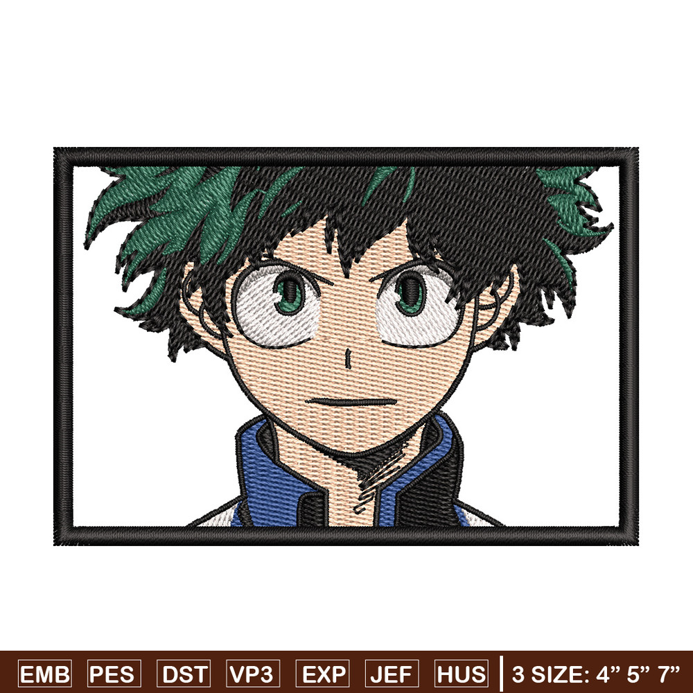 Izuku frame embroidery design, Mha embroidery, Anime design, Embroidery shirt, Embroidery file, Digital download.jpg