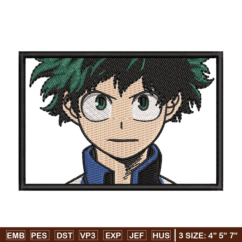 Izuku frame embroidery design, Mha embroidery, Anime design, Embroidery shirt, Embroidery file, Digital download.jpg