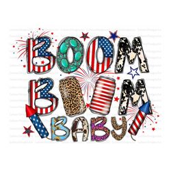 boom boom baby sublimation design png, boom png, 2022 png, american png, western png files for cricut, 4th of july png,