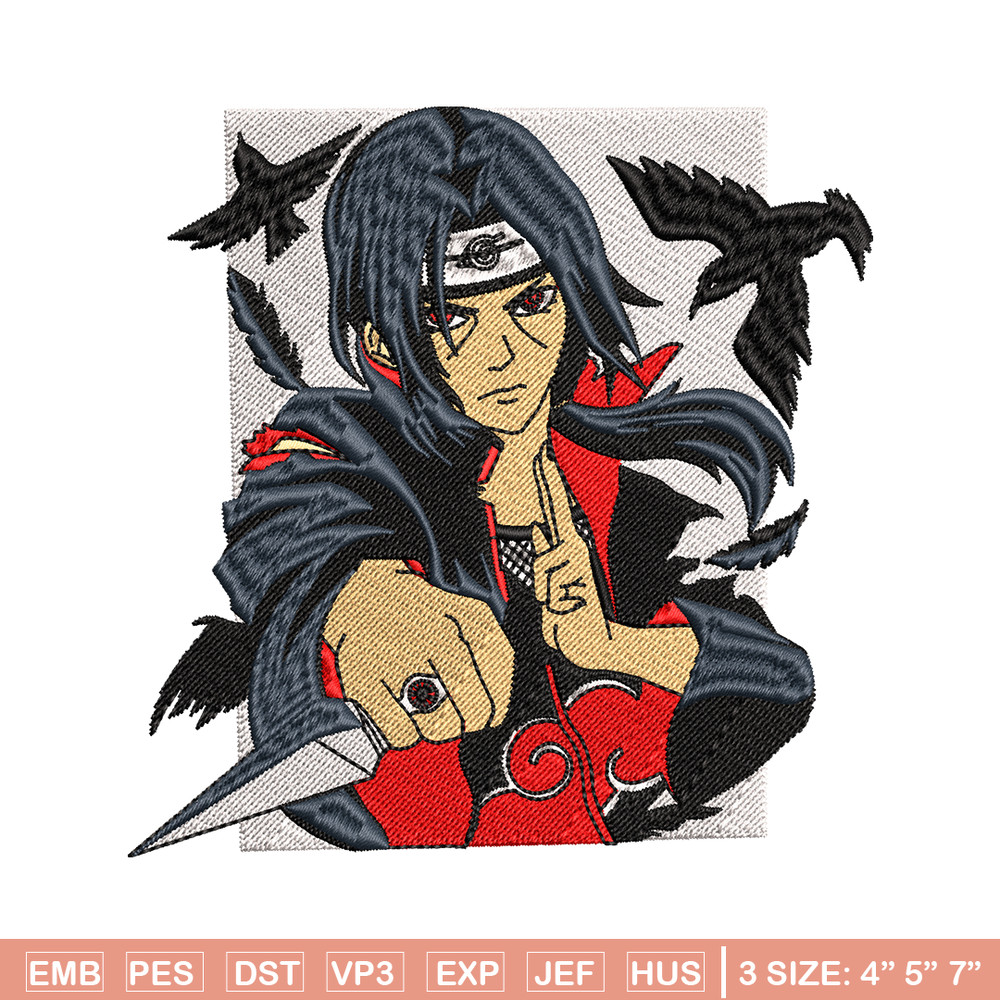Itachi knife embroidery design, Naruto embroidery, embroidery file, anime design, anime shirt, Digital download.jpg