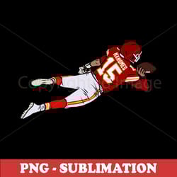 patrick mahomes sideways throw - high-definition sublimation png digital download - unleash your inner mvp