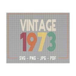 vintage 1973 svg, 50th birthday svg, retro 1973 svg, vintage svg, vintage png, 50th birthday png