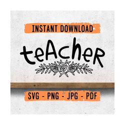 teacher svg, teacher png, teachers day svg, teacher appreciation, teacher design, gift for teacher, teacher print, teach