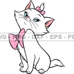 disney cat marie svg, kitten cat marie png, cartoon customs svg, eps, png, dxf 150