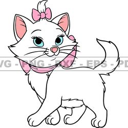 disney cat marie svg, kitten cat marie png, cartoon customs svg, eps, png, dxf 156