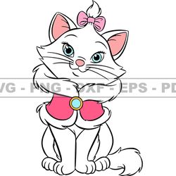 disney cat marie svg, kitten cat marie png, cartoon customs svg, eps, png, dxf 158