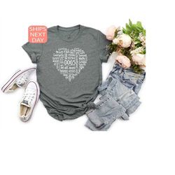 dog words shirt, dog mom shirt, dog t shirt, dog dad t-shirt, dog lover gift, cute dog tee, gifts for dog lovers, funn