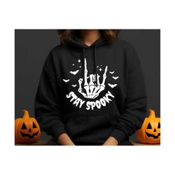 stay spooky svg, png, skeleton hand svg, skeleton svg, spooky season svg, cricut cut files, halloween shirt svg, hallowe