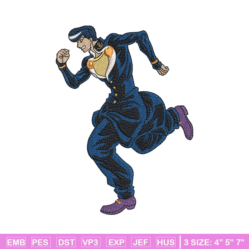 Josuke higashikata embroidery design, anime embroidery, logo design, anime shirt, Embroidery shirt, Instant download.jpg