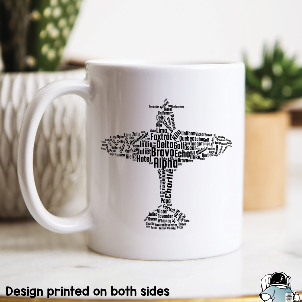 Aviation Alphabet Coffee Mug • Phonetic Flying Airline Pilot Gift - 1.jpg