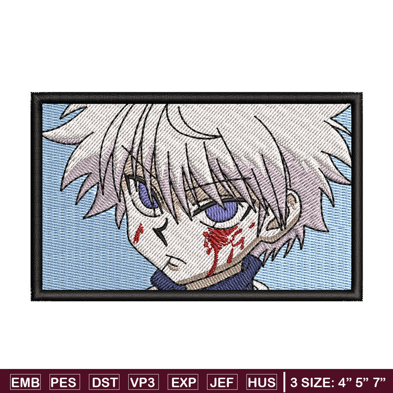 Killua embroidery design, Hunter x hunter embroidery, Anime design, Embroidery shirt, Embroidery file, Digital download.jpg