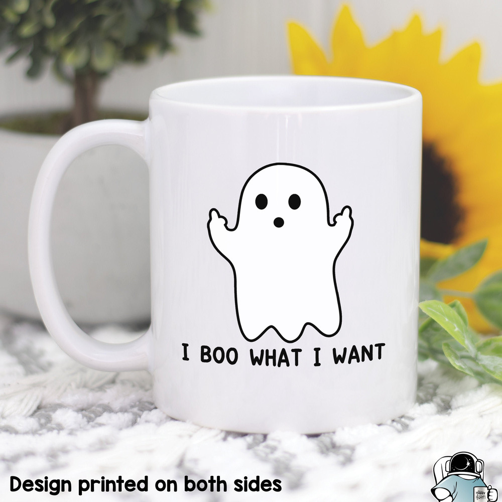 Boo What I Want Ghost Coffee Mug • Autumn and Halloween Lover Gift - 1.jpg