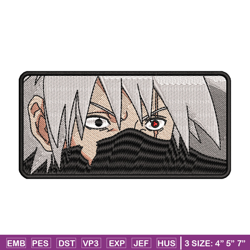 Kakashi angry embroidery design, Naruto embroidery, embroidery file, anime design, anime shirt, Digital download.jpg