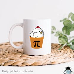 chicken pot pi coffee mug, funny math pi day teacher and mathematics gift