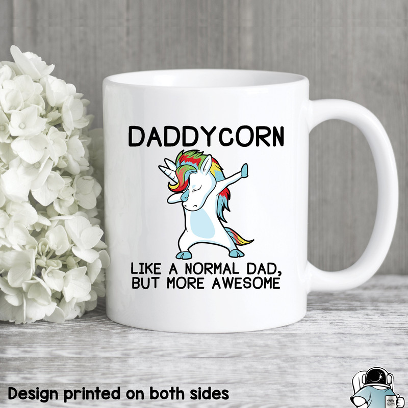 Daddycorn Dad Unicorn Coffee Mug • Funny Father's Day or Birthday Gift for Family - 1.jpg