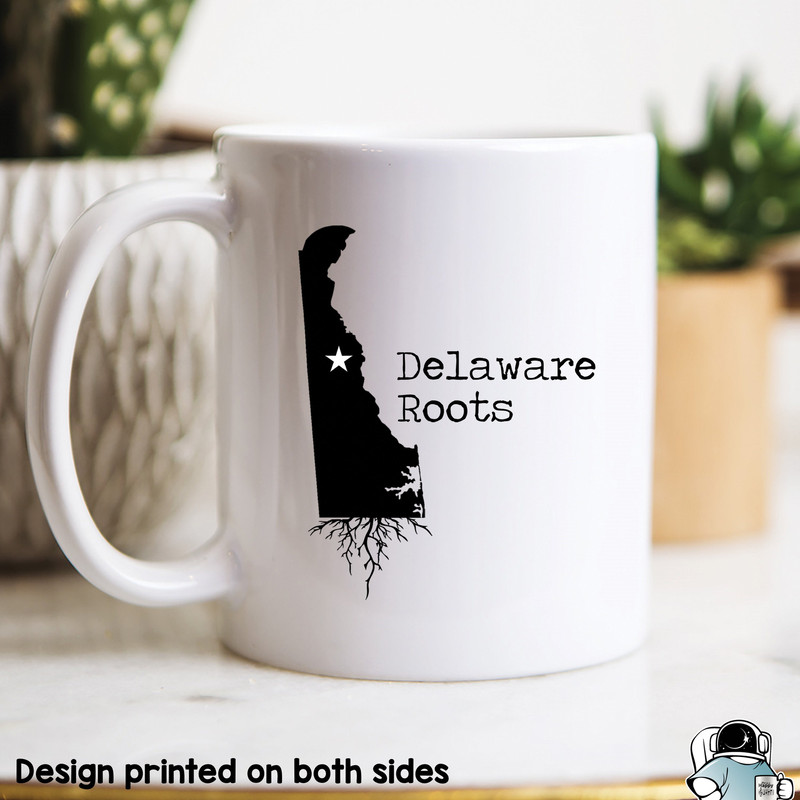 Delaware Roots Coffee Mug • State Map DE Gift - 1.jpg