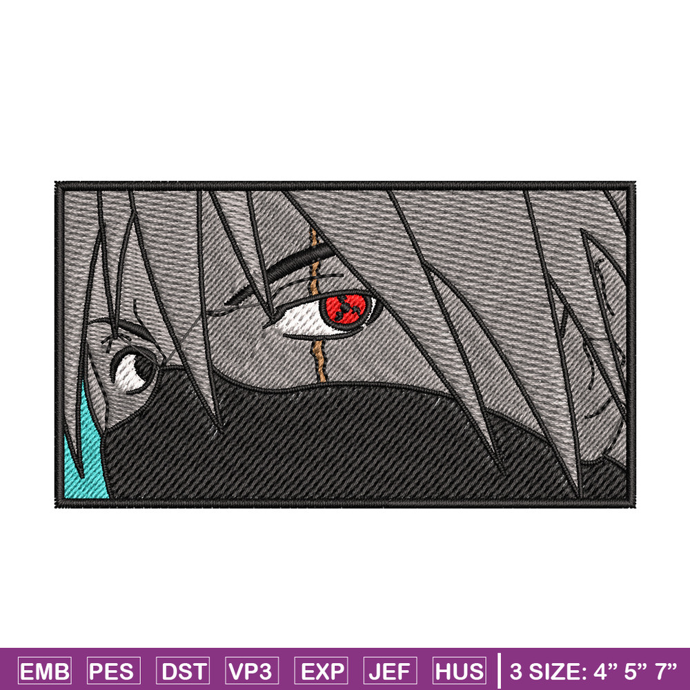 kakashi eyes embroidery design, Naruto embroidery, embroidery file, anime design, anime shirt, Digital download.jpg
