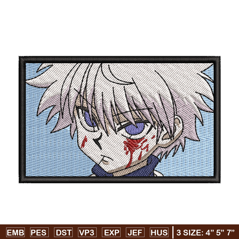 Killua embroidery design, Hunter x hunter embroidery, Anime design, Embroidery shirt, Embroidery file, Digital download.jpg