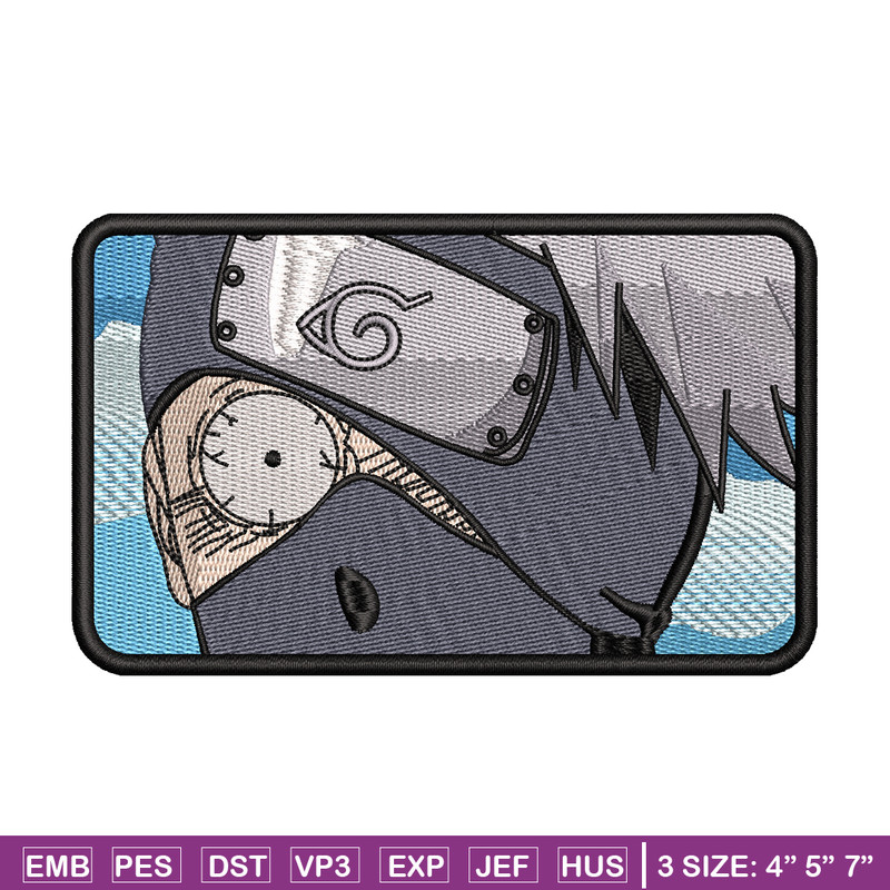 Kakashi funny embroidery design, Naruto embroidery, anime design, logo design, anime shirt, Digital download.jpg