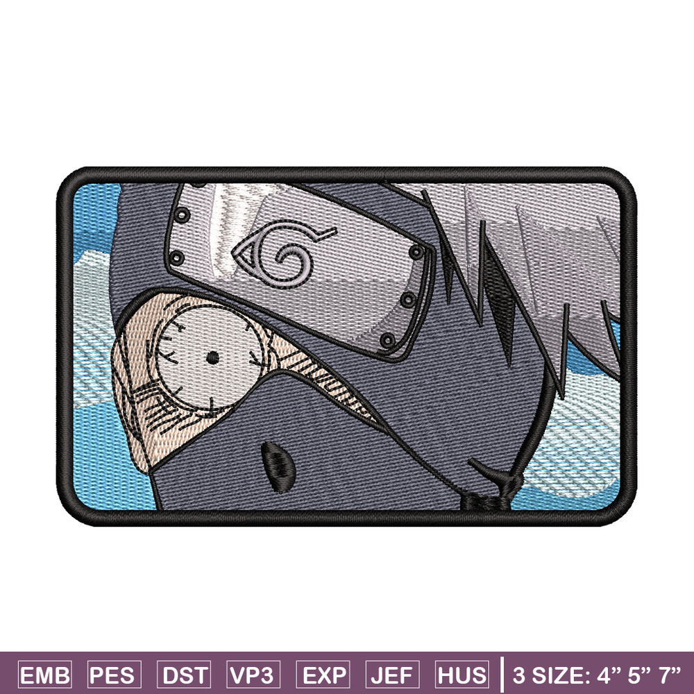 Kakashi funny embroidery design, Naruto embroidery, anime design, logo design, anime shirt, Digital download.jpg