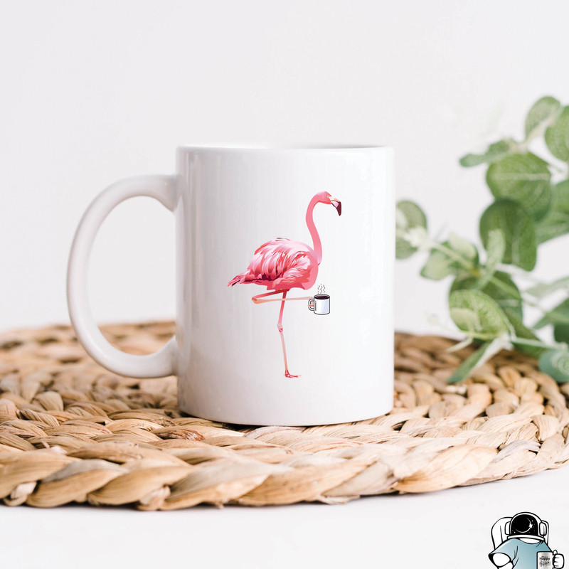 Flamingo Coffee Mug • Funny Tropical Island Vacation or Bird Lover Gift - 1.jpg