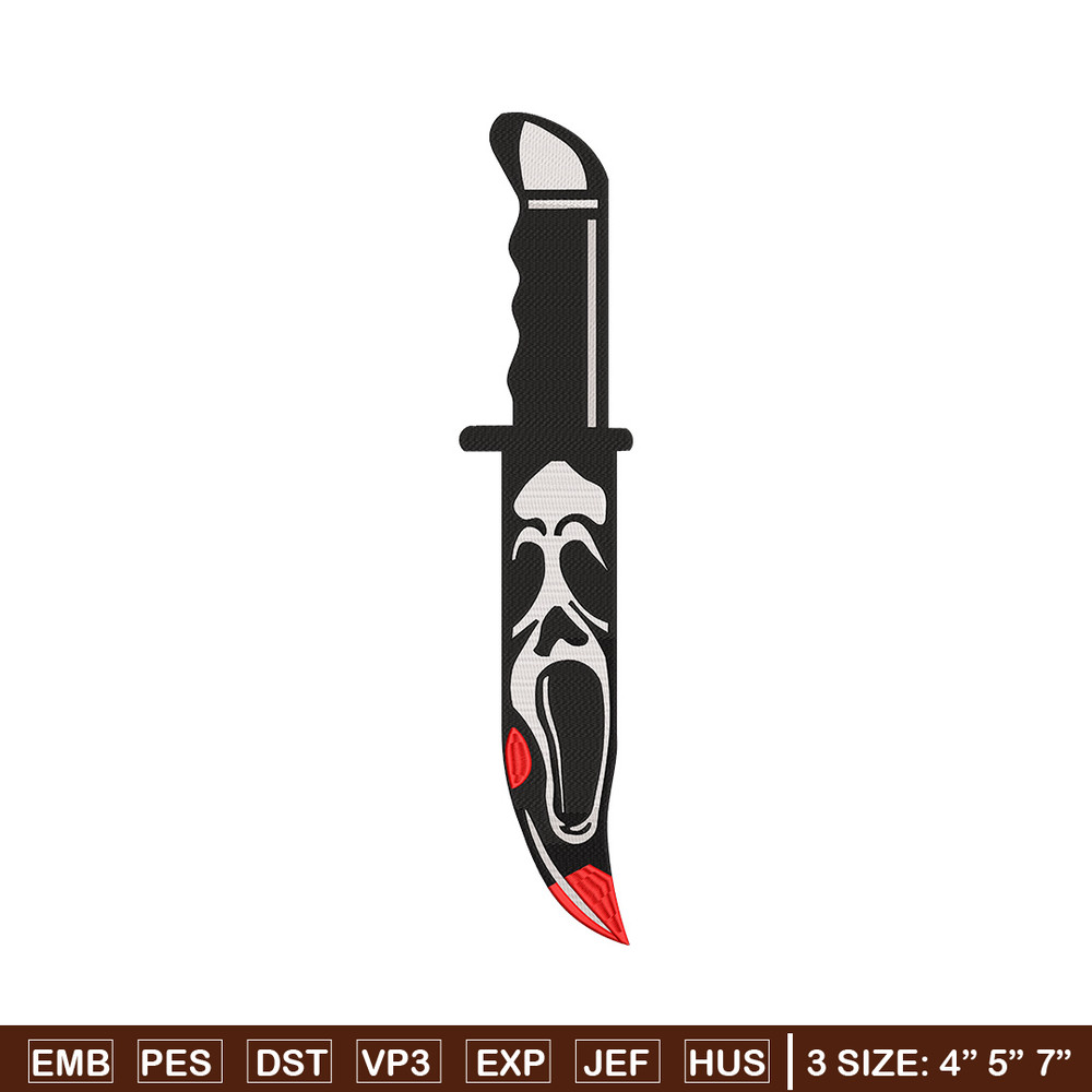 Knife ghost embroidery design, Horror embroidery, Embroidery file,Embroidery shirt, Emb design, Digital download.jpg