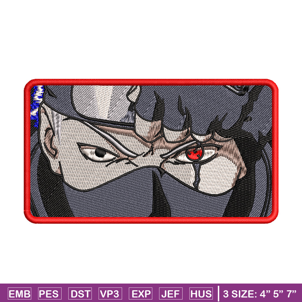 Kakashi Hatake eyes embroidery design, Naruto embroidery, anime design, logo design, anime shirt, Digital download.jpg